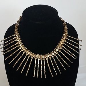 Gold EGYPTIAN Spiky Dangle Necklace